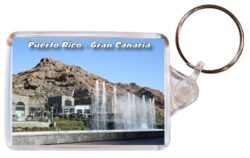 Puerto Rico - Gran Canaria - Double Sided Large Keyring Key Fob Chain Ring 23GC5