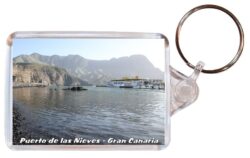 Puerto de las Nieves (Agaete) - Gran Canaria - Double Sided Large Keyring Key Fob Chain Ring 23GC1