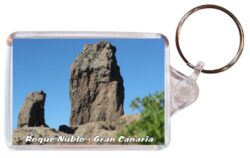 Roque Nublo - Gran Canaria - Double Sided Large Keyring Key Fob Chain Ring 23GC1