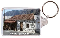 Fataga - Gran Canaria - Double Sided Large Keyring Key Fob Chain Ring 23GC1
