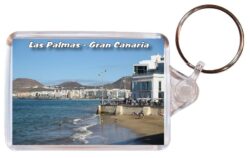 Las Palmas - Gran Canaria - Double Sided Large Keyring Key Fob Chain Ring 23GC4