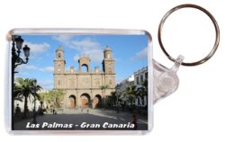 Las Palmas - Gran Canaria - Double Sided Large Keyring Key Fob Chain Ring 23GC6