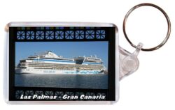 Las Palmas - Gran Canaria - Double Sided Large Keyring Key Fob Chain Ring 23GC7