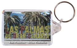 Las Palmas - Gran Canaria - Double Sided Large Keyring Key Fob Chain Ring 23GC8