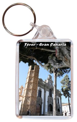 Teror - Gran Canaria - Double Sided Large Keyring Key Fob Chain Ring 23GC1