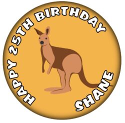 Personalised Kangaroo Birthday Badge - 59mm ANY NAME & AGE