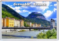 Grenoble - France - Jumbo Fridge Magnet 23F3