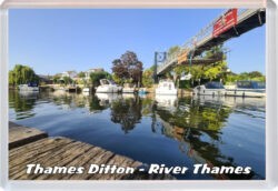 Thames Ditton - River Thames - Jumbo Fridge Magnet 23E1