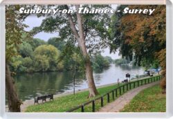 Sunbury-on-Thames - Surrey - Jumbo Fridge Magnet 23E2