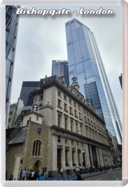 Bishopgate - London - Jumbo Fridge Magnet 23E1