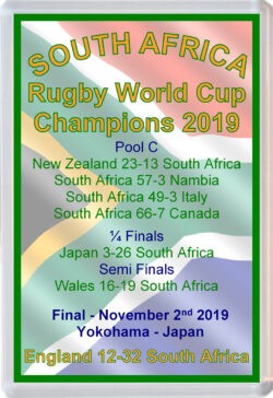 South Africa - Rugby Wolrd Cup Champions 2023 - Jumbo Fridge Magnet