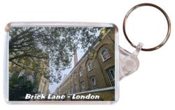 Brick Lane - London - Double Sided Large Keyring Key Fob Chain Ring 24E1
