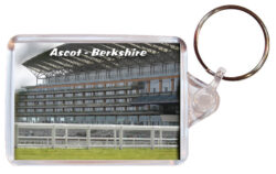 Ascot - Berkshire - Double Sided Large Keyring Key Fob Chain Ring 24E2