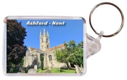 Ashford - Kent - Double Sided Large Keyring Key Fob Chain Ring 24E1
