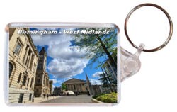 Birmingham - West Midlands - Double Sided Large Keyring Key Fob Chain Ring 24E2