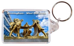 Birmingham - West Midlands - Double Sided Large Keyring Key Fob Chain Ring 24V2