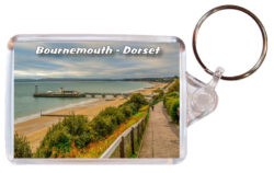 Bournemouth - Dorset - Double Sided Large Keyring Key Fob Chain Ring 248A