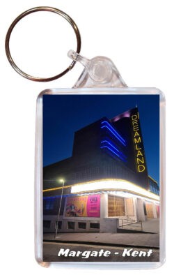Margate - Kent - Double Sided Large Keyring Key Fob Chain Ring 24E101
