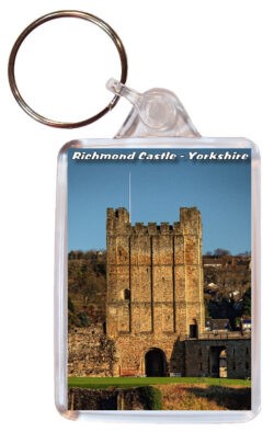 Richmond Castle - Yorkshire - Double Sided Large Keyring Key Fob Chain Ring 24E1
