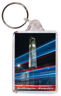 Southampton - Hampshire - Double Sided Large Keyring Key Fob Chain Ring 24E6
