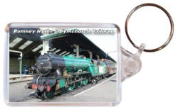 Romney Hythe & Dymchurch Railway - Double Sided Large Keyring Key Fob Chain Ring 24E1
