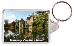 Scotney Castle - Kent - Double Sided Large Keyring Key Fob Chain Ring 24E1