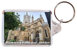 Southwark Cathedral - London - Double Sided Large Keyring Key Fob Chain Ring 24E1