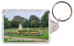 Sunbury-on-Thames - Surrey - Double Sided Large Keyring Key Fob Chain Ring 24E1