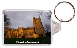 Chard - Somerset - Double Sided Large Keyring Key Fob Chain Ring 24E1