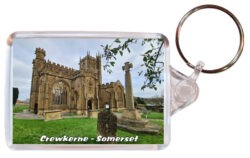 Crewkerne - Somerset - Double Sided Large Keyring Key Fob Chain Ring 24E1