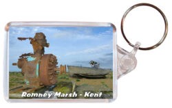 Romney Marsh - Kent - Double Sided Large Keyring Key Fob Chain Ring 24E1