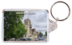 Epping - Essex - Double Sided Large Keyring Key Fob Chain Ring 24E1