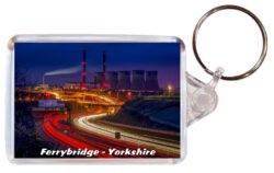 Ferrybridge - Yorkshire - Double Sided Large Keyring Key Fob Chain Ring 24E1