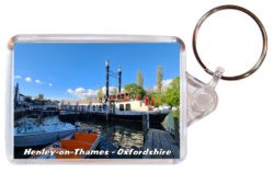 Henley-on-Thames - Oxfordshire - Double Sided Large Keyring Key Fob Chain Ring 24E3