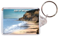 Isle of Wight - Double Sided Large Keyring Key Fob Chain Ring 24E3