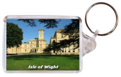 Isle of Wight - Double Sided Large Keyring Key Fob Chain Ring 24E5