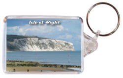 Isle of Wight - Double Sided Large Keyring Key Fob Chain Ring 24E6