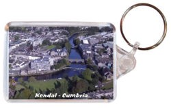 Kendal - Cumbria - Double Sided Large Keyring Key Fob Chain Ring 24E3