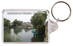 Lechlade-on-Thames - Cotswolds - Double Sided Large Keyring Key Fob Chain Ring 24E2