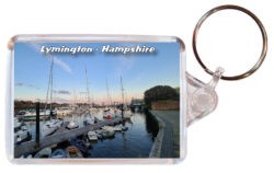 Lymington - Hampshire - Double Sided Large Keyring Key Fob Chain Ring 243