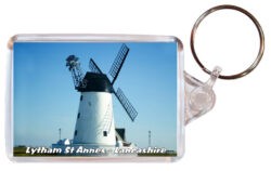 Lytham St Annes - Lancashire - Double Sided Large Keyring Key Fob Chain Ring 24E1