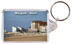 Margate - Kent - Double Sided Large Keyring Key Fob Chain Ring 24E8