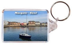 Margate - Kent - Double Sided Large Keyring Key Fob Chain Ring 24E9