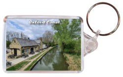 Oxford Canal - Oxfordshire - Double Sided Large Keyring Key Fob Chain Ring 24E1