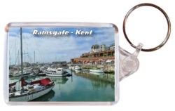 Ramsgate - Kent - Double Sided Large Keyring Key Fob Chain Ring 24E3