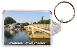 Hampton - River Thames - London - Double Sided Large Keyring Key Fob Chain Ring 24E1