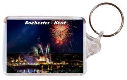 Rochester - Kent - Double Sided Large Keyring Key Fob Chain Ring 24E1