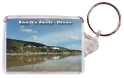 Saunton Sands - Devon - Double Sided Large Keyring Key Fob Chain Ring 24E1