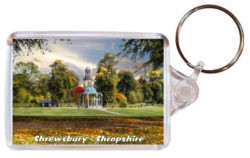 Shrewsbury - Shropshire - Double Sided Large Keyring Key Fob Chain Ring 24E5