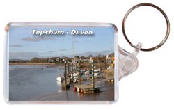 Topsham - Devon - Double Sided Large Keyring Key Fob Chain Ring 24E2